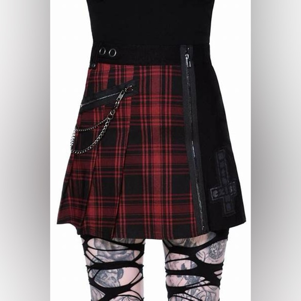 Killstar Calling Alice Mini Skirt